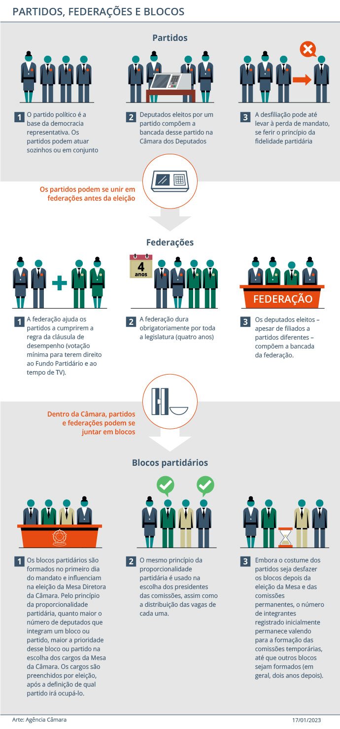 Entenda a diferença entre partidos e blocos partidários 2